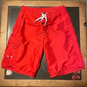Maui Rippers Men's Size 30 Board Shorts - Red